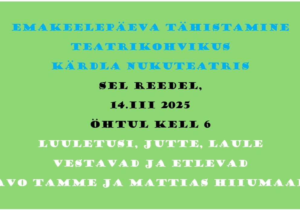 Emakeelepäeva teatrikohvik