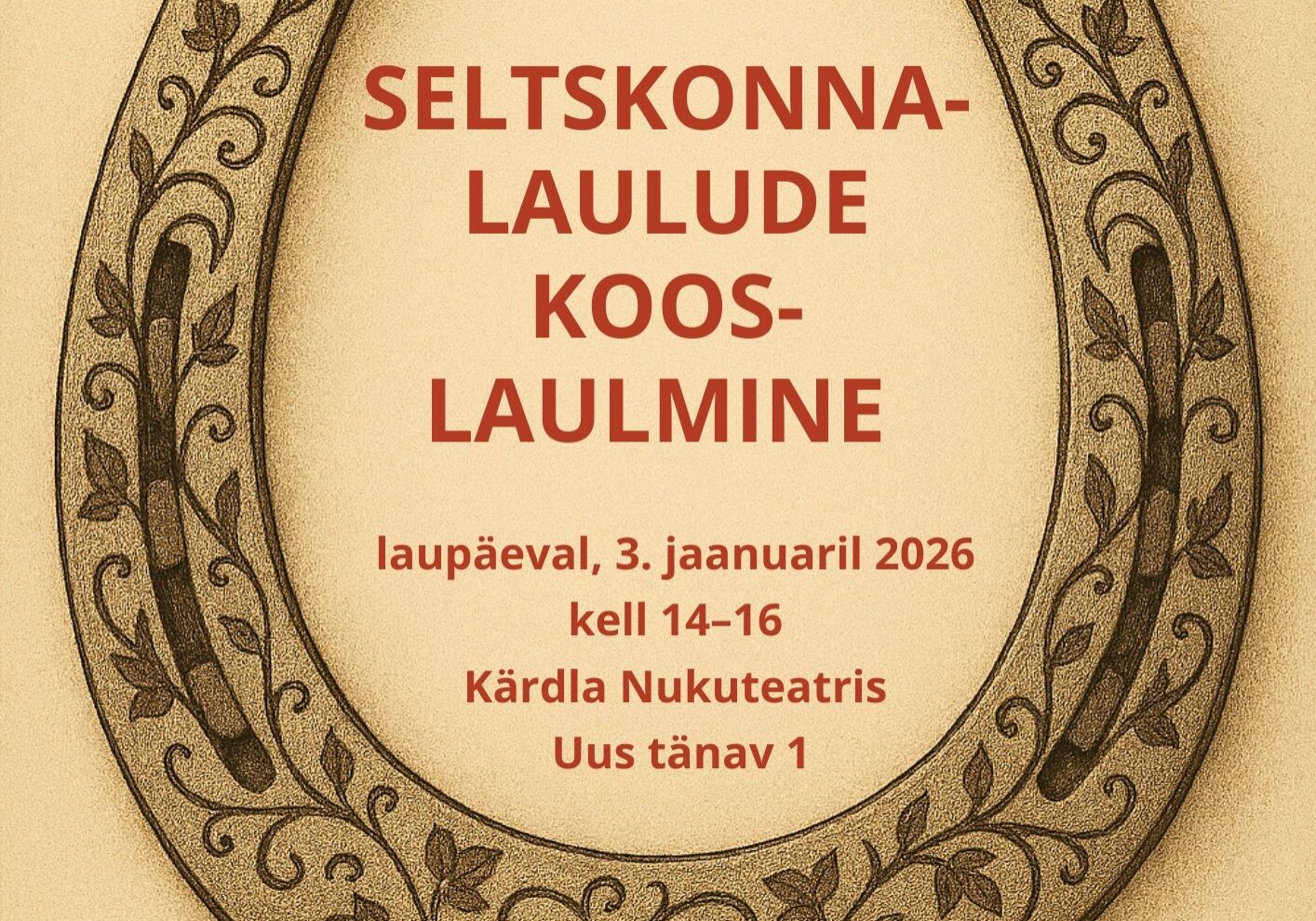 Seltskonnalaulude kooslaulmine louluiidlaste seltsiga