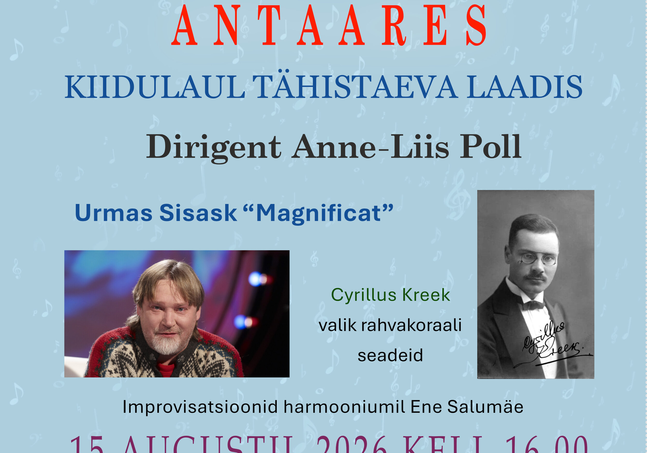 Eesti Projektkoor Antaares kontsert " Kiidulaul tähistaeva laadis"