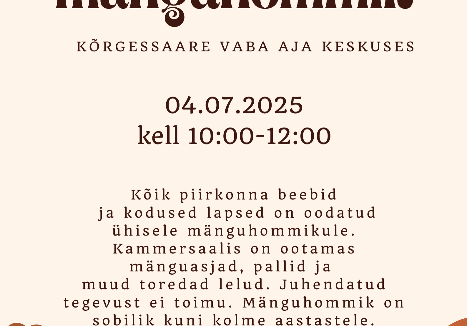 Väikelaste mänguhommik