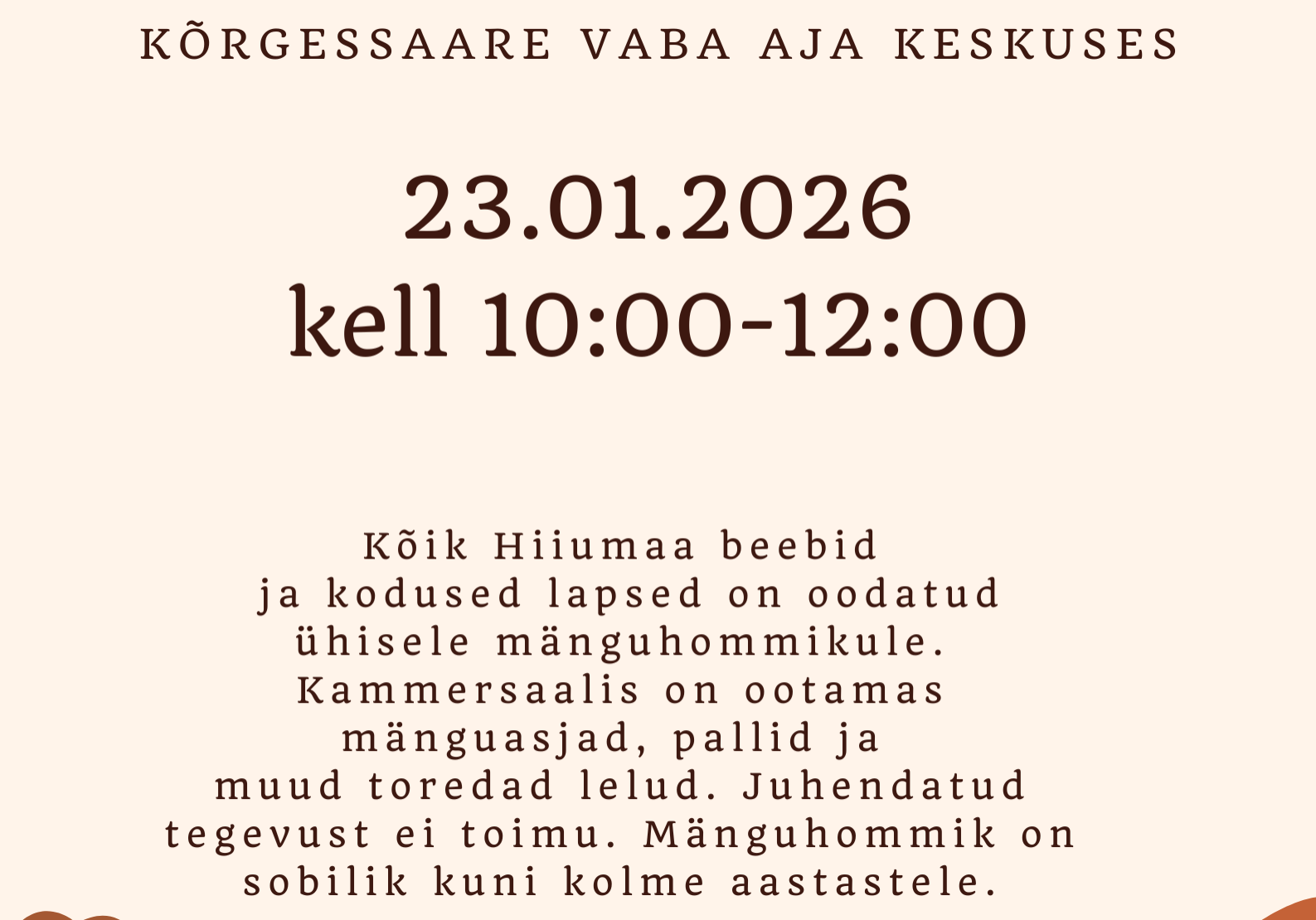 Väikelaste mänguhommik