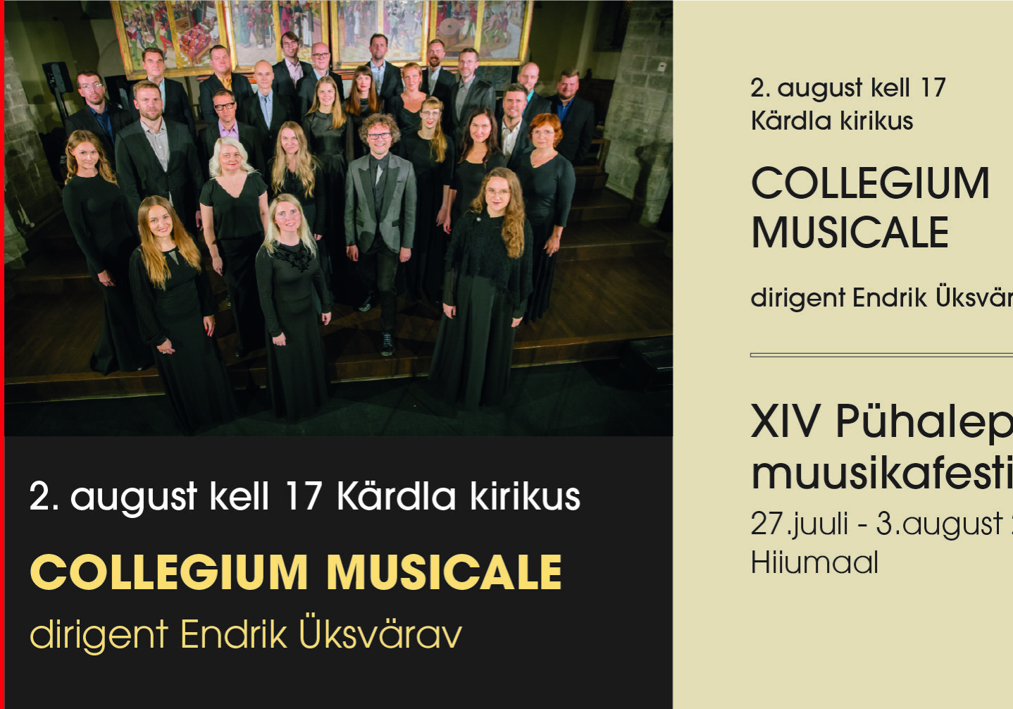 Collegium Musicale: Pärt, Tüür, Tormis