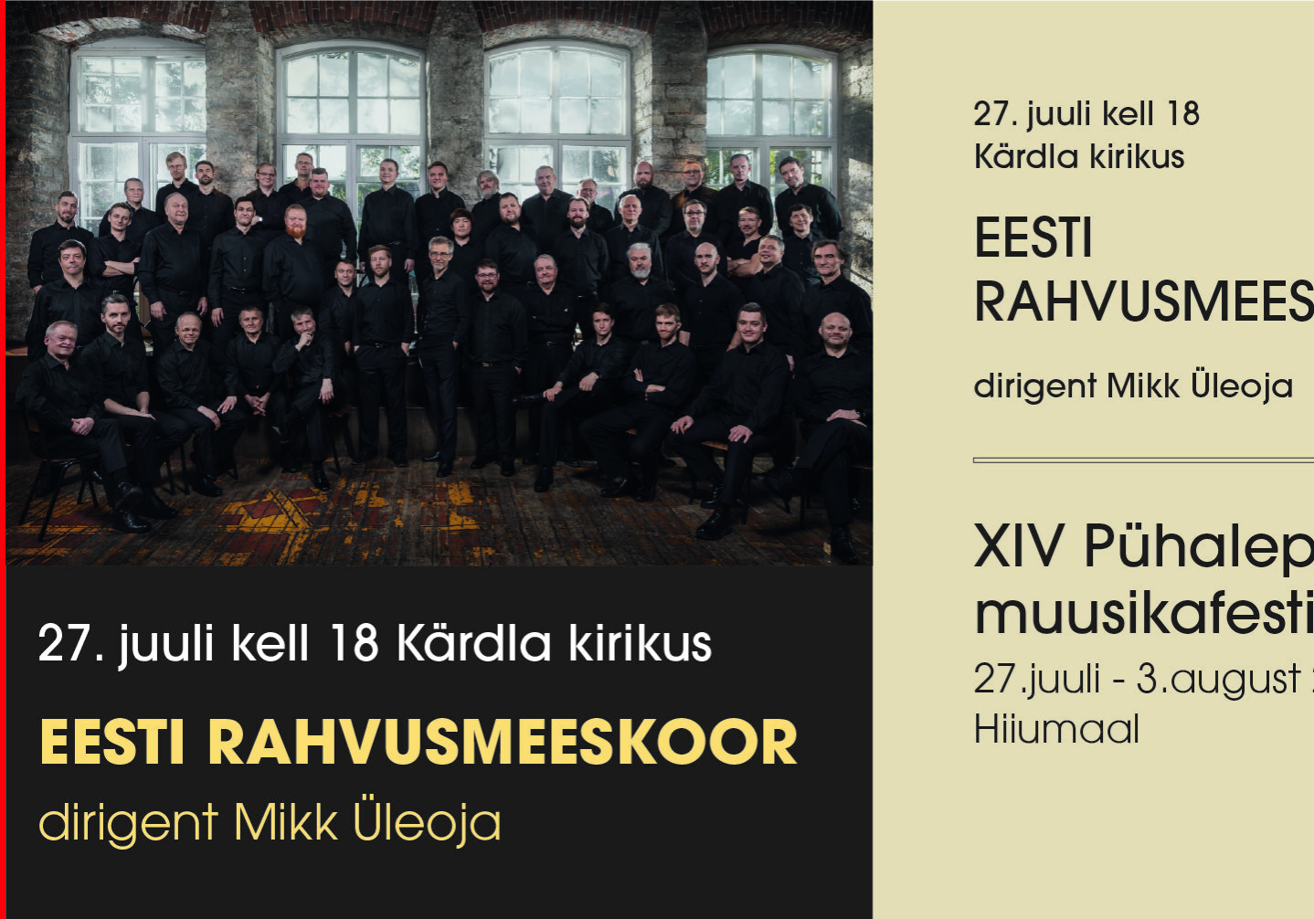 Eesti Rahvusmeeskoor: Arvo Pärt 90 - Veljo Tormis 95