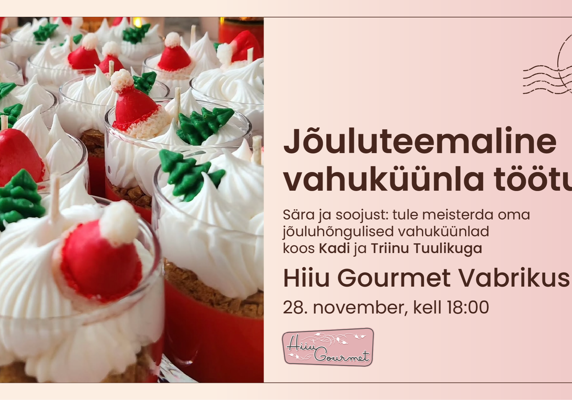 Jõuluteemaline vahuküünla töötuba Hiiu Gourmet Vabrikus