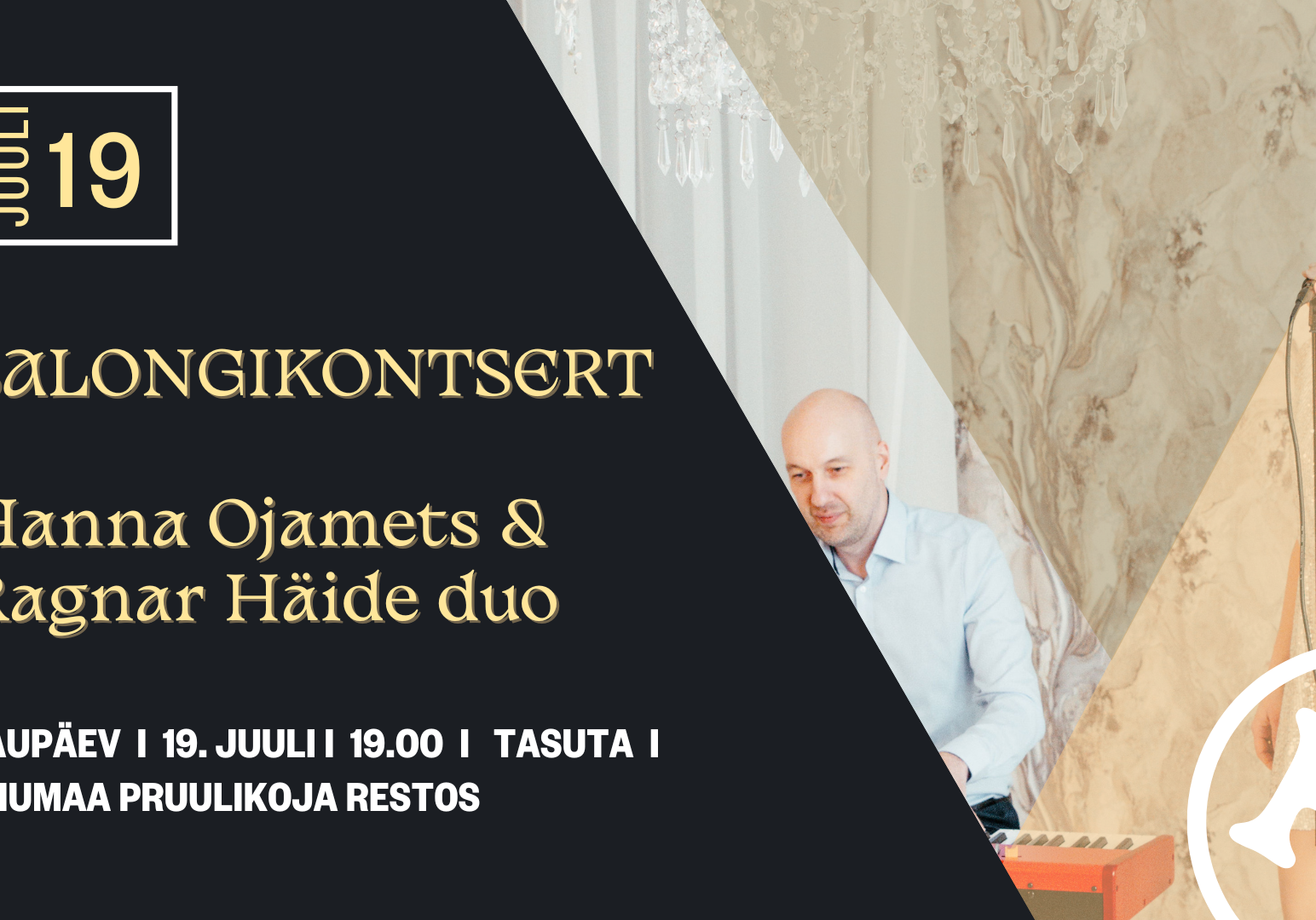 Salongiõhtu kontsert - külla tulevad Hanna Ojamets ja Ragnar Häide