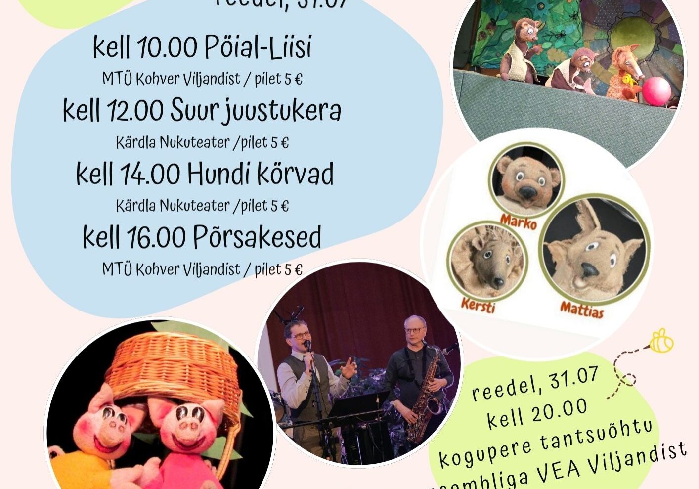 Kohvikupäeva etendused ja tantsuõhtu