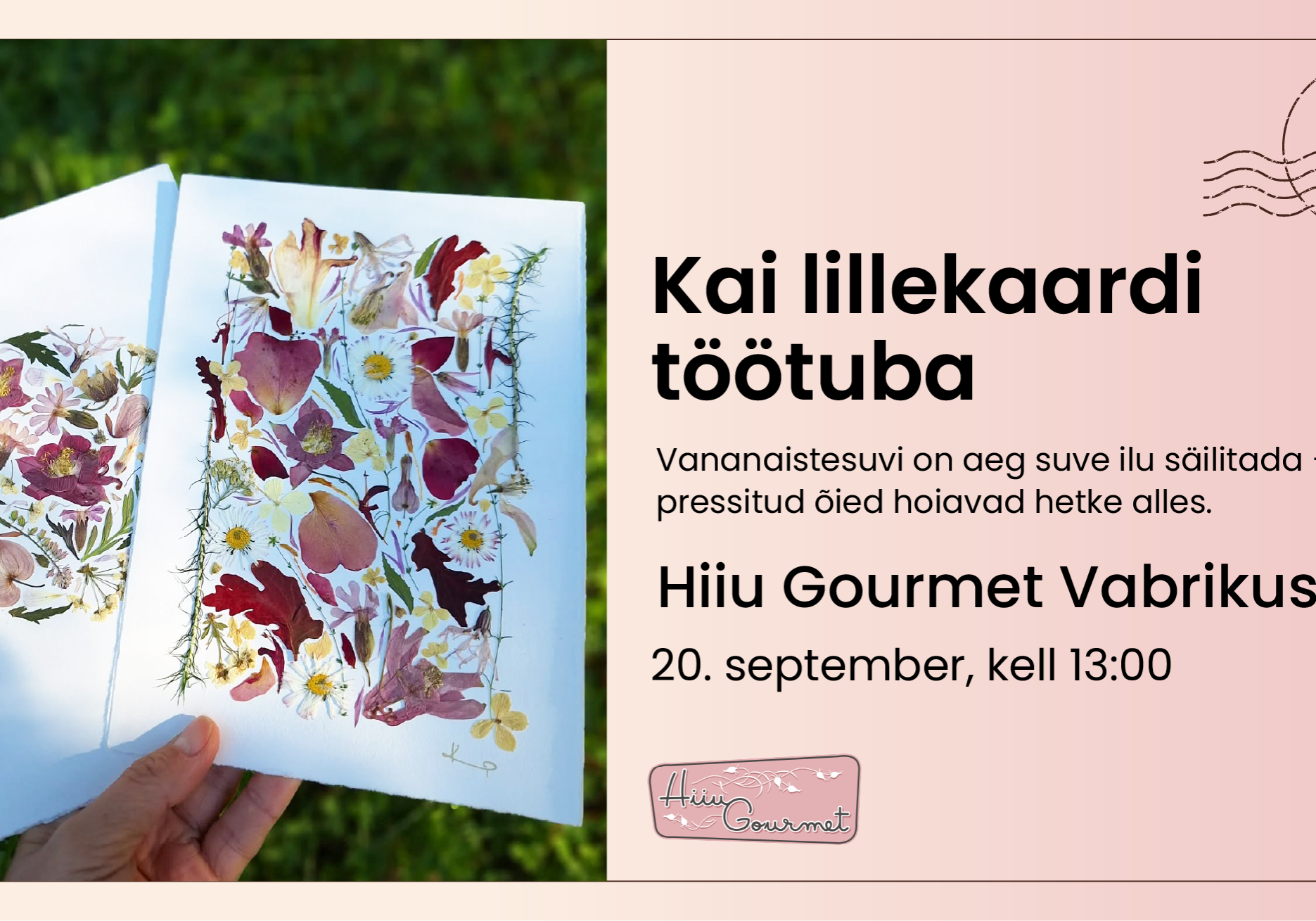 Kai lillekaardi töötuba Hiiu Gourmet Vabrikus