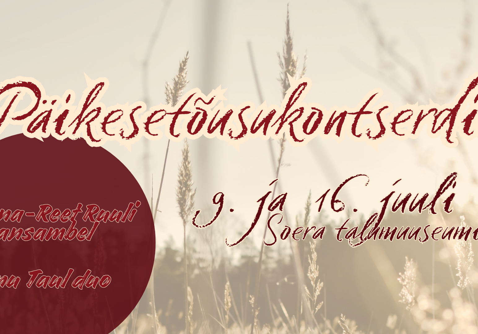 Päikesetõusukontsert nr 5 Anu Taul duo