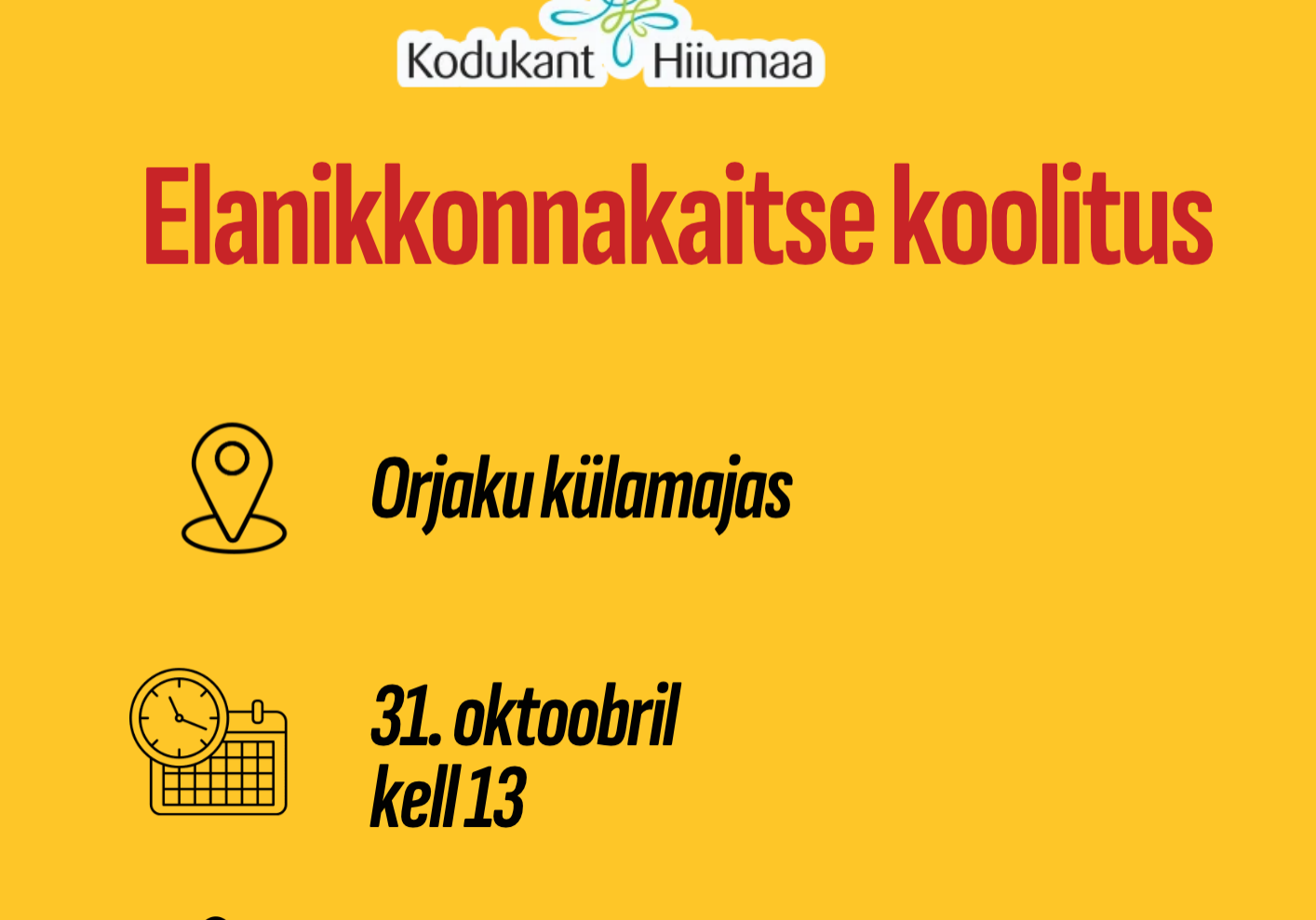 Elanikkonna kaitse koolitus