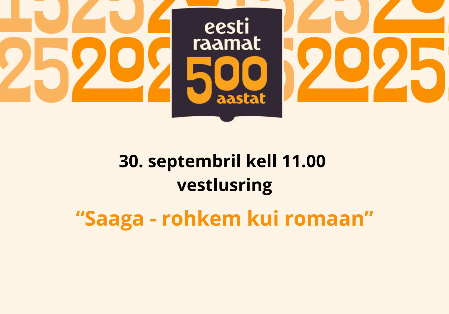 Vestlusring - "Saaga - rohkem kui romaan"