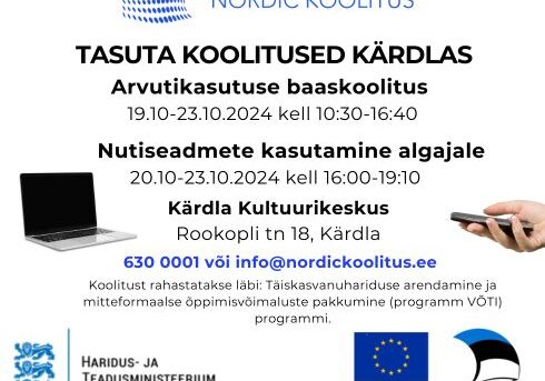 TASUTA KOOLITUSED KÄRDLAS