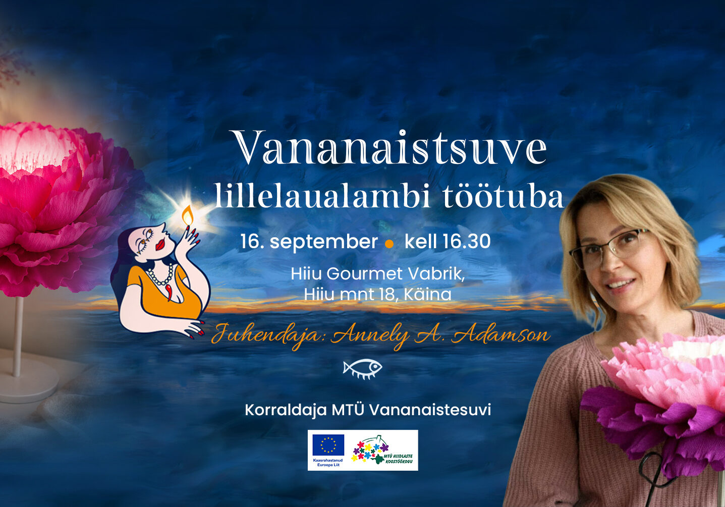 Vananaistesuve lillelaualambi töötuba