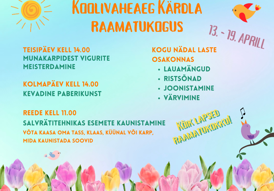 Koolivaheaeg Kärdla raamatukogus