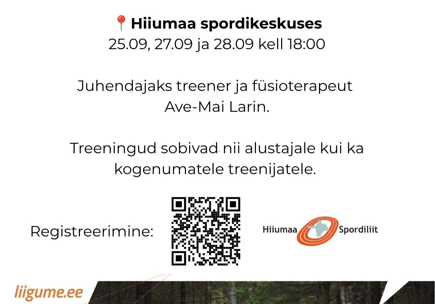 Tasuta avatud jõusaalitreeningud Hiiumaal